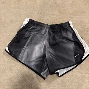 Nike Women's Black and White Athletic Shorts